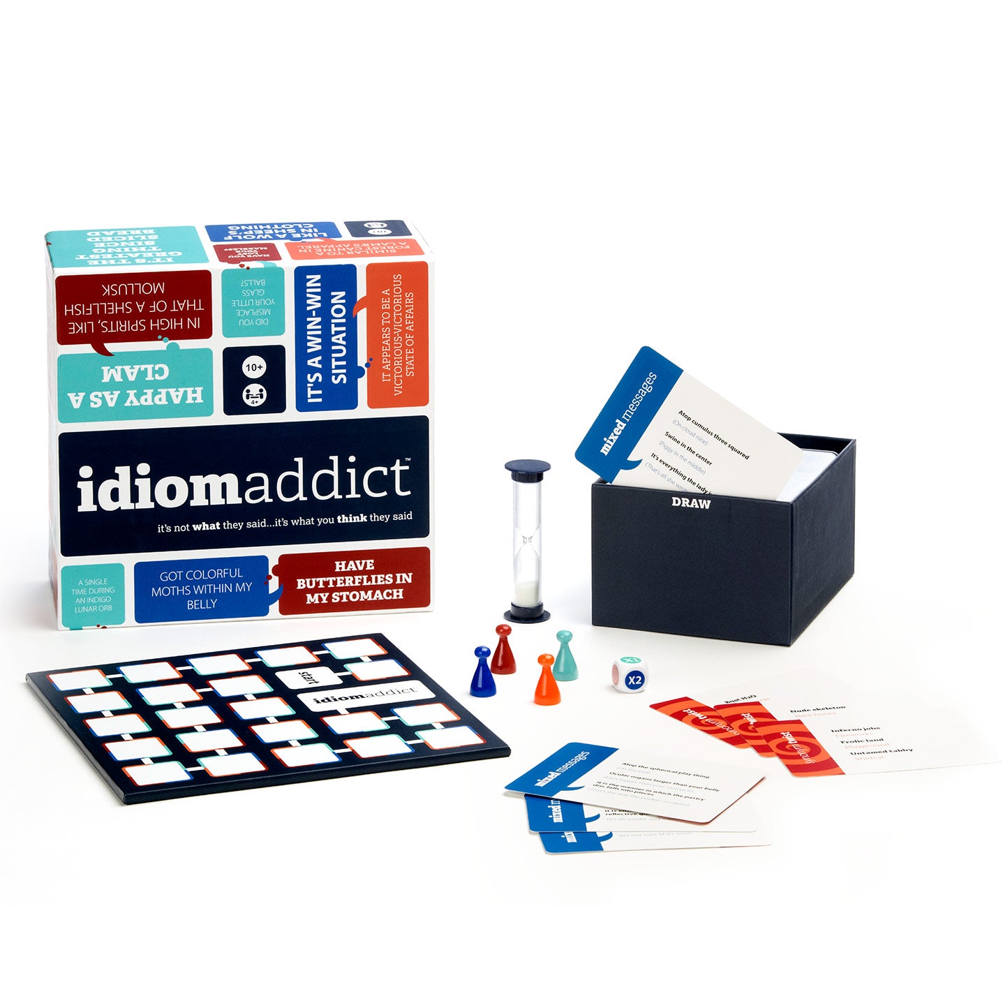 Idiom Addict game and components
