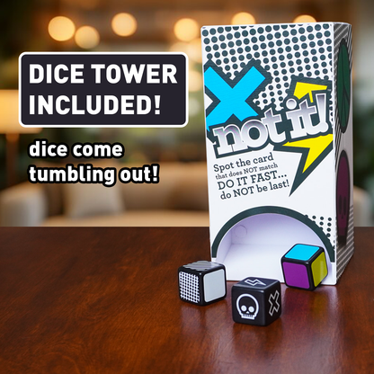 Not It Dice Tower, Roll The Dice and Dodge The Match, Exciting Family Game Night Fun - Original