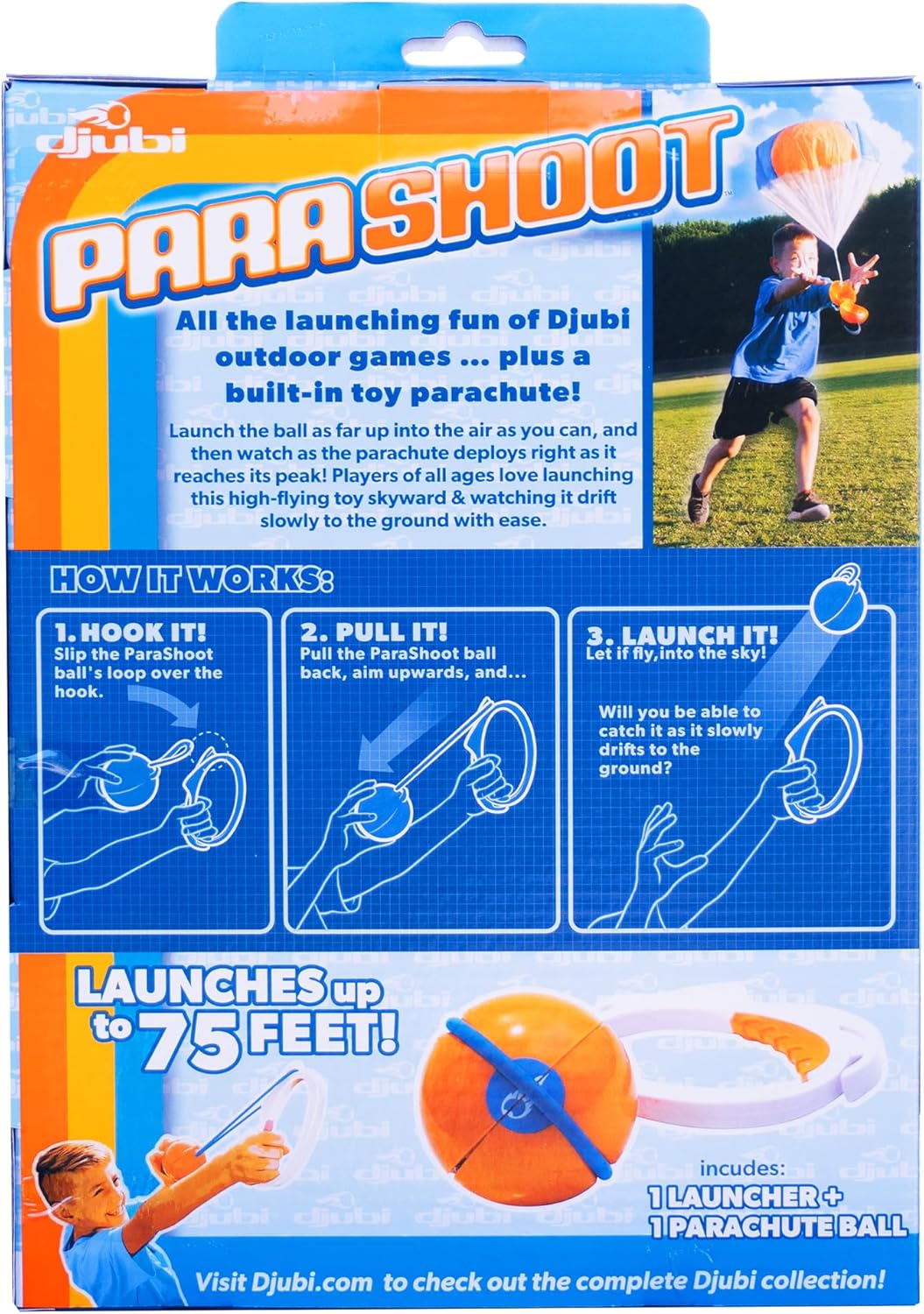 Djubi Parashoot - Slingshot Flying Parachute Outdoor Beach, Lawn