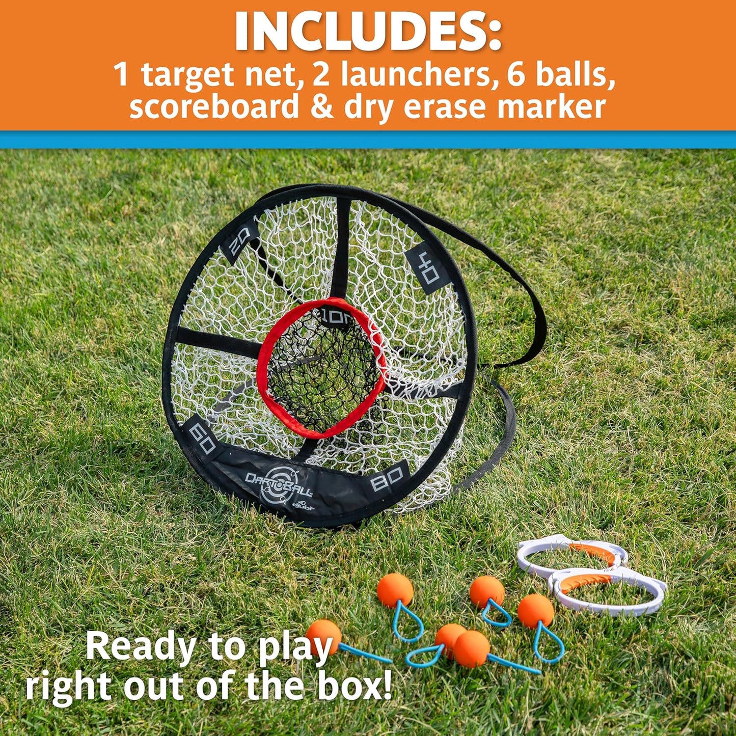 Djubi Dartball - Slingshot Outdoor Beach, Lawn, & Tailgating Family Game 8+