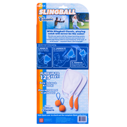 Djubi Slingball Classic - Slingshot Outdoor Beach, Lawn, & Tailgating Family Game - Ages 8+