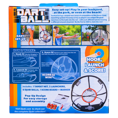 Djubi Dartball - Slingshot Outdoor Beach, Lawn, & Tailgating Family Game 8+
